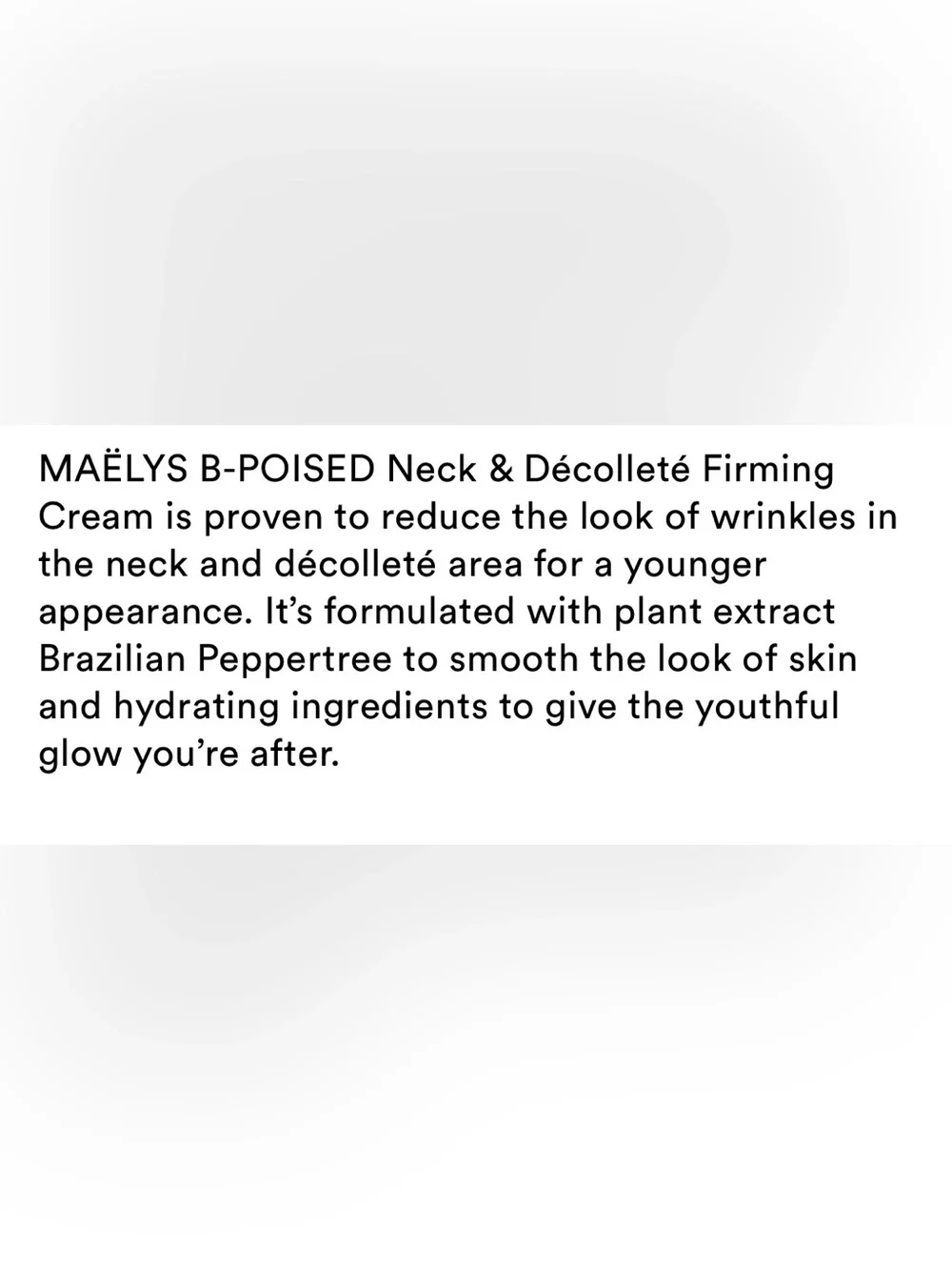 Maelys B-POISED Neck & Décolleté Firming Cream
